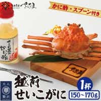 浜茹で越前せいこが約150〜170g1杯 かに酢&かにスプーン付き[配送不可地域:離島]