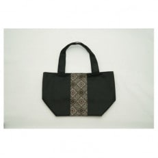 大島紬　三角トートバッグ(泥龍郷　赤)tmt-02【1395011】