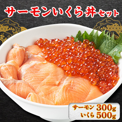 サーモンいくら丼(トラウトサーモンスライス、いくら醤油漬け)セット 各2パック【配送不可地域:離島】【1368184】