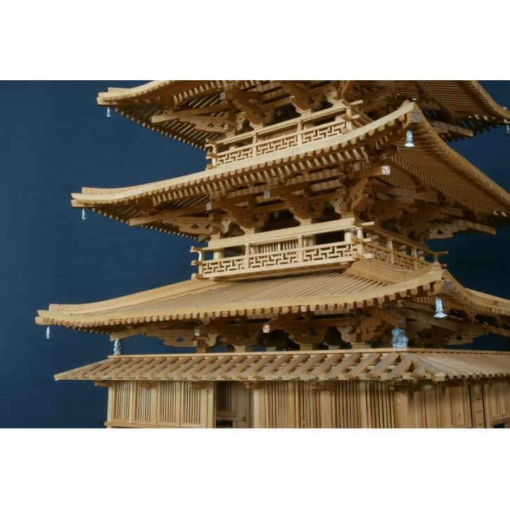 1/40 法隆寺 五重塔 構造モデル【小林工芸】総檜造り 木製美術建築模型 社寺 城 木製 建築 模型キット 専門 クラフト 趣味 工作 静岡市 |  静岡県静岡市 | JRE MALLふるさと納税