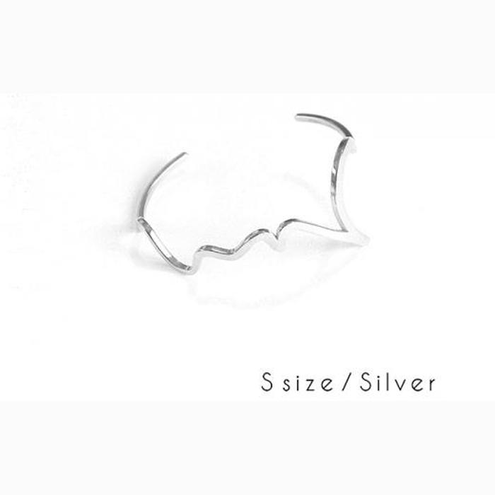 Hiraganaバングル　こころ　シルバーSサイズ