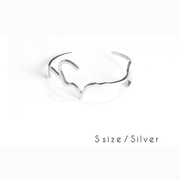 Hiraganaバングル　うつくしい　シルバーSサイズ