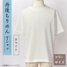 京都の伝統織物を使った丹後ちりめんTシャツ ホワイト【1604758】