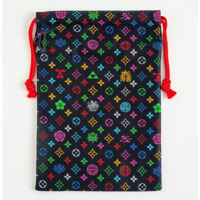 御朱印帳袋(御城印帳袋)　モノグラム柄(ブラックバージョン)【1629909】