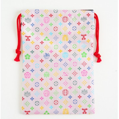 御朱印帳袋(御城印帳袋)　モノグラム柄(淡いピンクバージョン)【1629910】