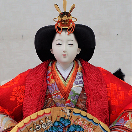 雛人形 京八番親王「正絹段織」毛氈飾 No.8-004 インテリア 装飾