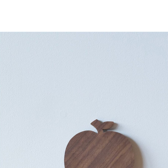 アップル コースター 雑貨 キッチン用品 ウォールナット 木製 かわいい りんごの形 りんご フルーツの形 フルーツ コップ敷き ウッドコースター