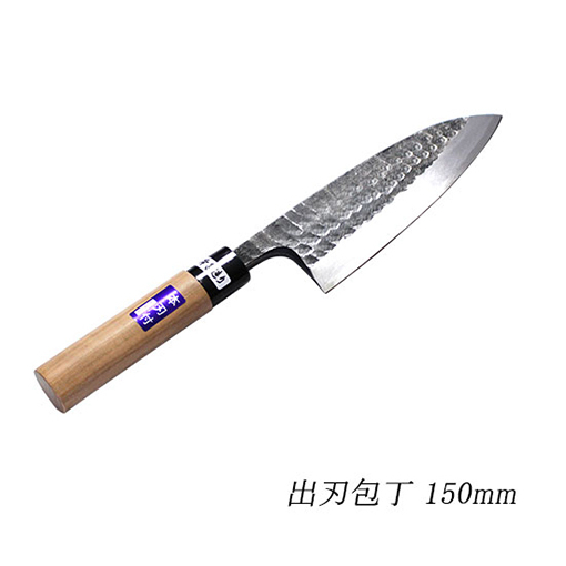槌目黒仕上 出刃包丁 白鋼 150mm キッチン用品 魚さばき 骨切り 料理 民芸品 刃物 切りやすい