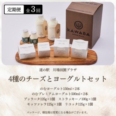 【毎月定期便】4種のチーズとヨーグルトセット全3回【配送不可地域:離島】【4072341】