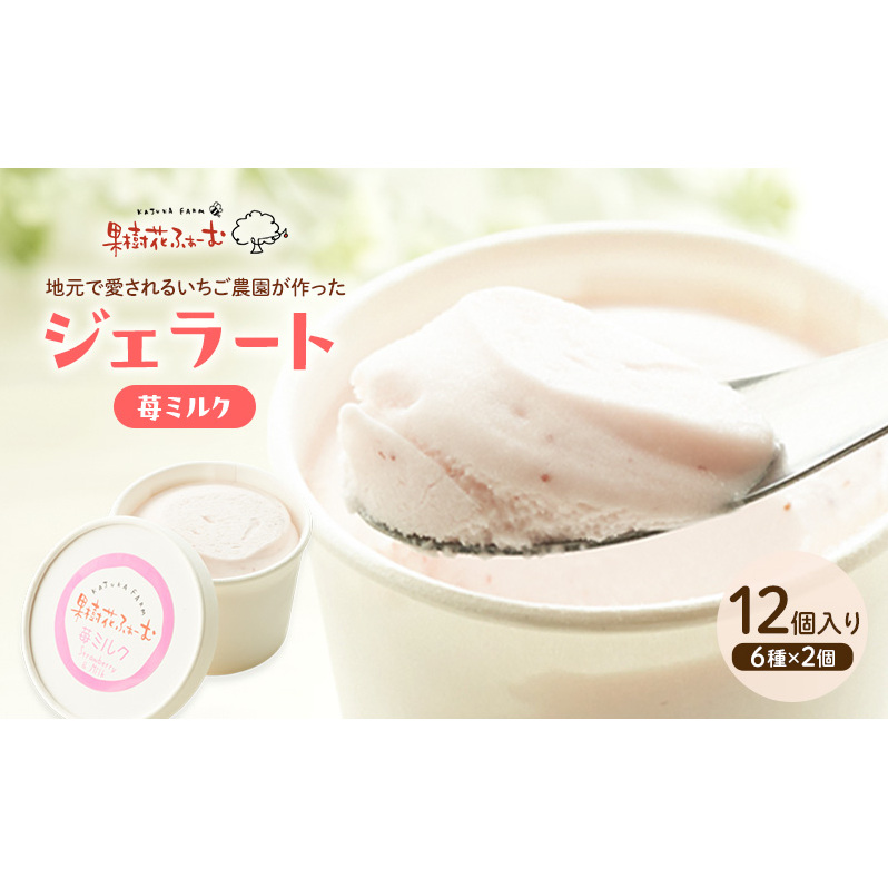 ジェラート いちごミルク 12個 アイス アイスクリーム スイーツ お菓子 菓子 おやつ いちごみるく いちご 苺 ミルク 兵庫県 加西市