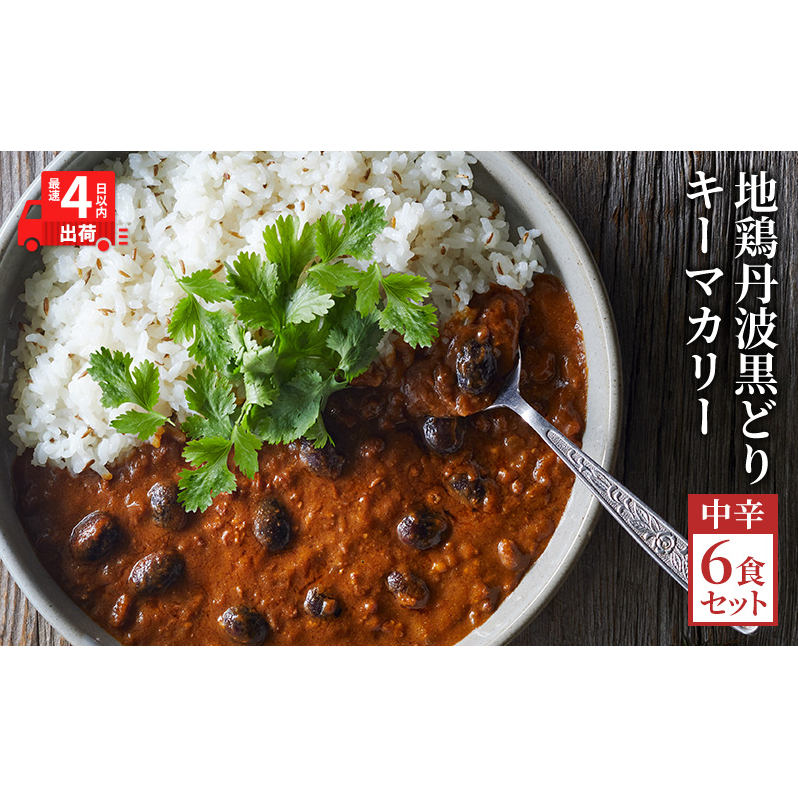 【最短4日以内発送!】 キーマカレー 地鶏丹波黒どりと京都府産黒大豆のキーマカリー 6食 セット 詰め合わせ レトルトカレー レトルト食品 レトルト レトルトパウチ 常温保存 防災 防災食 非常食 カレー