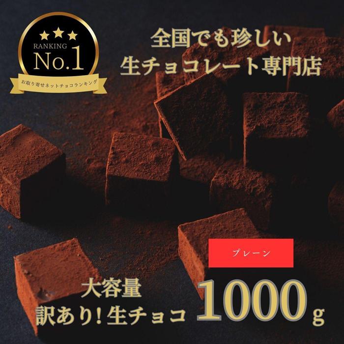 大容量 訳あり 生チョコレート 1000g プレーン