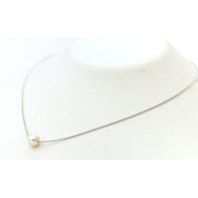若狭パール 艶々あこや真珠　至宝の7mm一粒ペンダント C ファッション アクセサリー ネックレス 