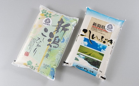 【令和7年産米】新潟県村上市岩船産「コシヒカリ」5kgと「こしいぶき」5kgの食べ比べセット（神林産地）合計10kg　B4084