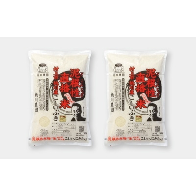 【令和7年産米】新潟県村上市桃川産　直播米　泥根性こしいぶき10kg 1040004