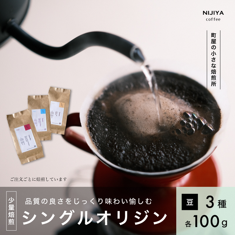 高品質 シングルオリジン コーヒー 飲み比べ 3種×各100g 【コーヒー豆】AB4042