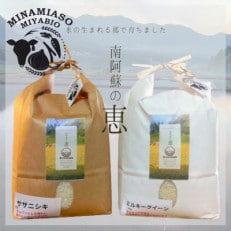 水の生まれる「南阿蘇村」大地の恵み米(ササニシキ・ミルキークイーン各2kg/計4kg)【1459876】