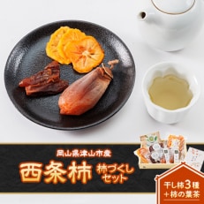 岡山県津山市産「西条柿」柿づくしセット(4種類・7個入り)【1418882】