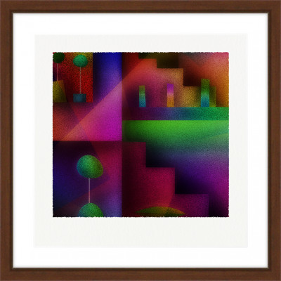 影と灯 [しかくいえ]04【絵画】 額装サイズ266mmx266mm【1432374】