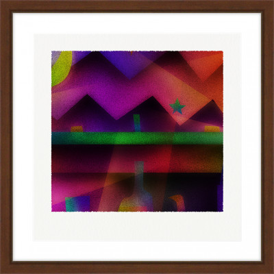 影と波 [しかくいえ]05【絵画】 額装サイズ266mmx266mm【1432375】