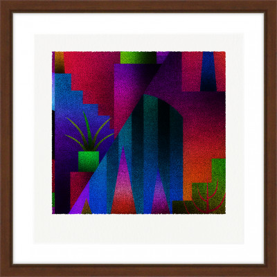 彩と光 [しかくいえ]11【絵画】 額装サイズ266mmx266mm【1433484】