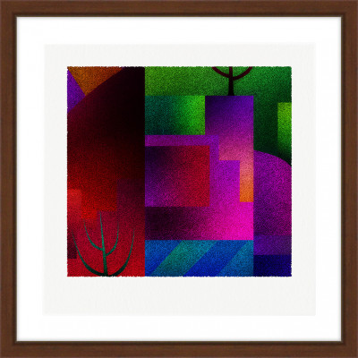 彩と夢 [しかくいえ]08【絵画】 額装サイズ266mmx266mm【1432382】