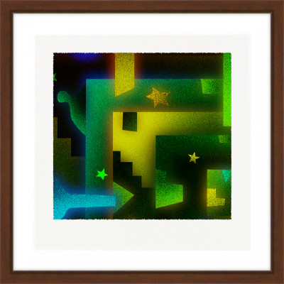 緑と思 [しかくいえ]18【絵画】 額装サイズ266mmx266mm【1433492】