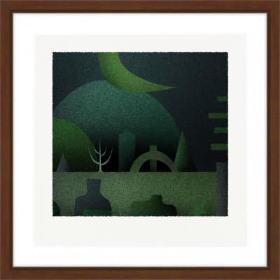 深と円 [しかくいえ]13【絵画】 額装サイズ266mmx266mm【1433486】