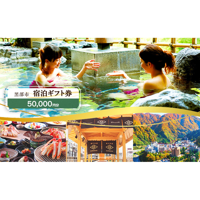 黒部市宿泊ギフト券 50,000円分 チケット 宿泊券 ギフト券 温泉 旅行 宿 旅館 観光 黒部 宇奈月