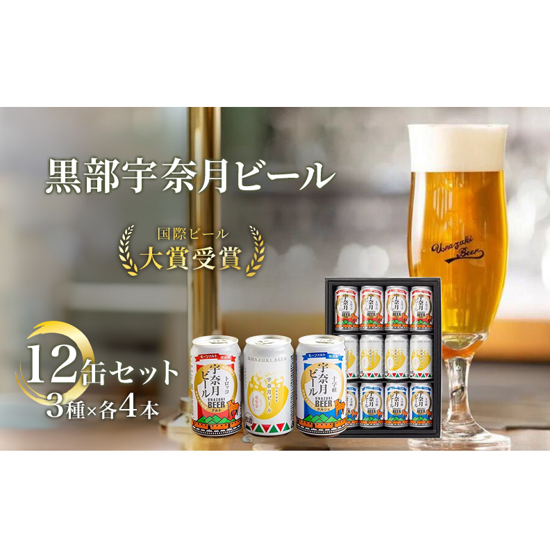 ビール 宇奈月ビール12缶セット/地ビール クラフトビール 北陸 缶/富山県黒部市 飲み比べ お酒 酒