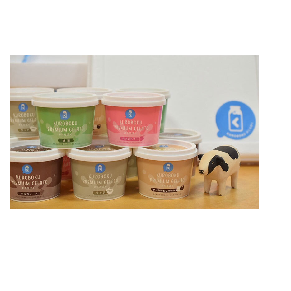 くろぼくジェラート 120ml×12個 5種セット 詰め合わせ スプーン付き アイスクリーム 冷凍/くろべ牧場まきばの風 うしのいえMOOガーデン/富山県 黒部市 スイーツ お菓子 菓子 おやつ 