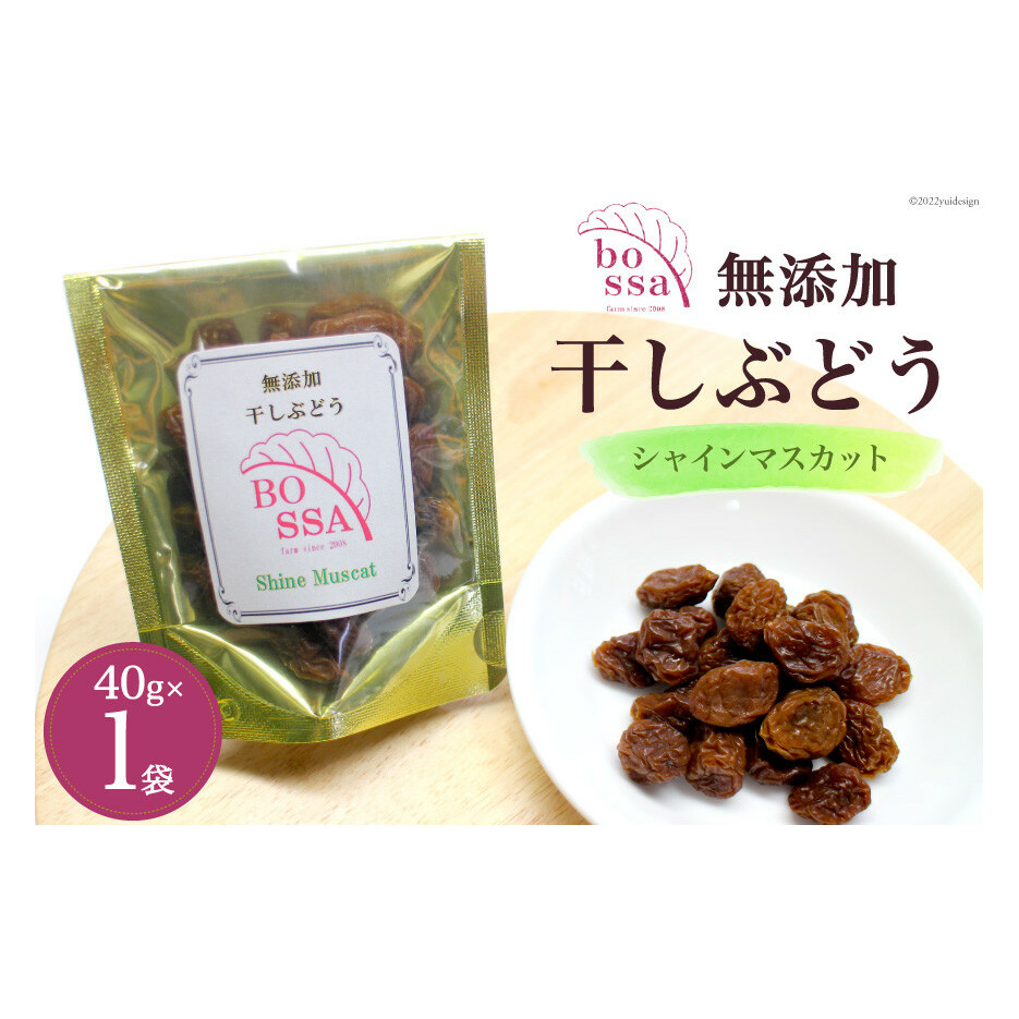 無添加 干しぶどう シャインマスカット 40g×1袋 期間限定 国産 レーズン ドライフルーツ 砂糖不使用 ブドウ 葡萄 加工食品 お菓子 スイーツ おやつ