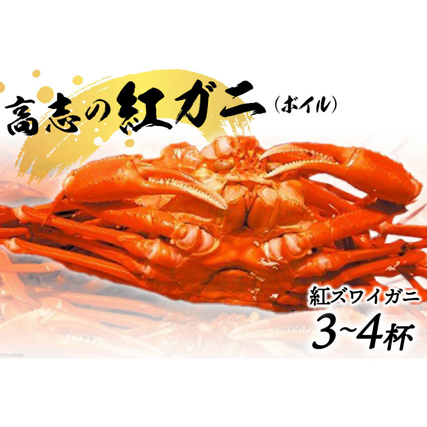 紅ズワイガニ 400-500g 6尾 冷凍 ボイル済み ずわい かに