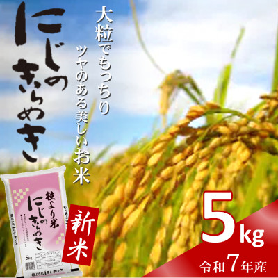 令和7年産新米 にじのきらめき 精米 5kg【1667119】