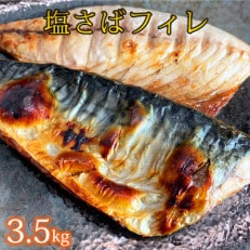 【毎月定期便】【ご家庭用 訳あり】塩さばフィレ3.5kg全3回【配送不可地域:離島】【4050165】