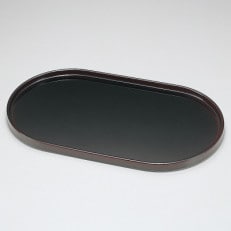 越前漆器　溜 12寸　コーヒー盆【1418728】