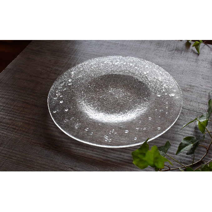 ガラス皿のお皿 1枚 大皿 ガラス皿 皿 お皿 プレート ガラス 食器 ガラス製 ガラス製品 おしゃれ かわいい 日用品 キッチン用品 キッチン 滋賀 滋賀県 米原市