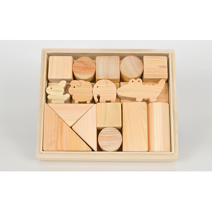 国産ひのき積み木セット（S） 雑貨 玩具 おもちゃ ヒノキ 