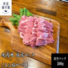 美星満天豚 焼肉用 豚肩ロース(又は豚ロース)500g(真空パック)【配送不可地域:離島】【1584133】