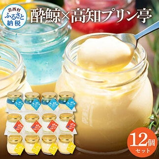 酔鯨×高知プリン亭 酒粕を使った甘酒プリン 定番商品の詰め合わせセット 3種 12個入り なめらか 仁淀ブルー 絶品 お取り寄せスイーツ ギフト プレゼント プリン ぷりん 瓶 おしゃれ かわいい 美味しい 送料無料  デザート お祝い ギフト 贈答 贈り物 のし