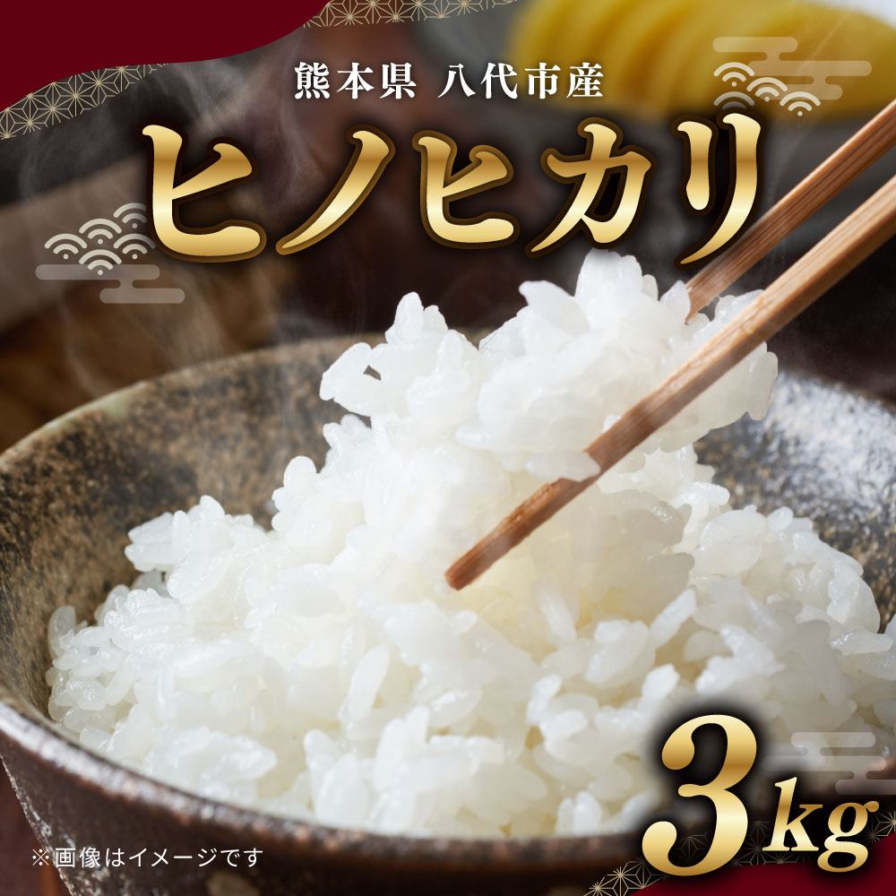 【先行予約】 【令和7年産】 熊本県八代市産 米 ヒノヒカリ 3kg 【2025年11月上旬より順次発送】