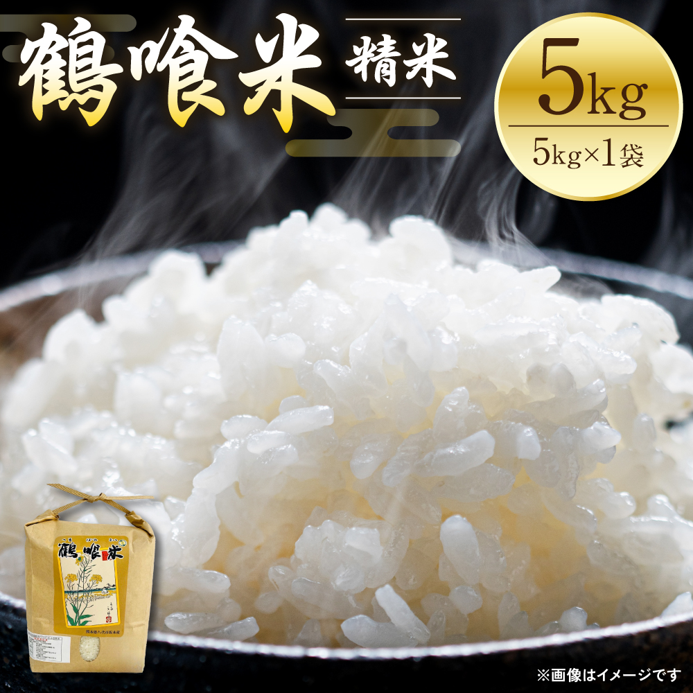 《令和7年産》 鶴喰米 精米5kg くまさんの輝き 米 精米 白米 熊本県産 国産