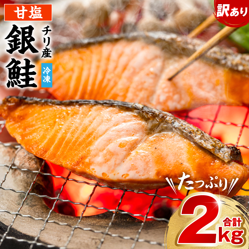 【訳あり】 銀鮭 切り身 たっぷり合計 2kg 甘塩 鮭 塩鮭 サケ 切身 切り身 大容量 人気の鮭 カマ 希少 魚
