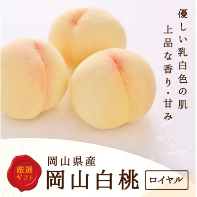 【2026年発送】岡山県産 白桃 6玉 (1.5kg以上) 等級:ロイヤル 化粧箱入り【配送不可地域:離島・北海道・沖縄】【1546675】