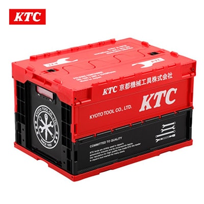 KTC 折りたたみコンテナ50L(レッド) [YG-196]【1140610】