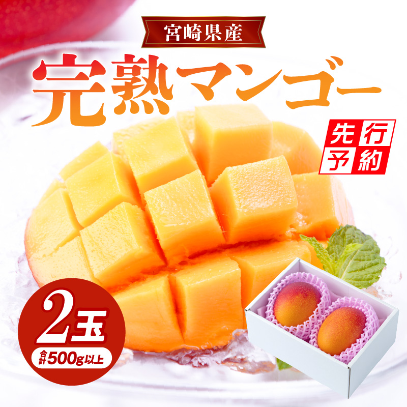 《2025年発送先行予約》【期間・数量限定】宮崎県産 完熟マンゴ－ 2玉_M184-001_02