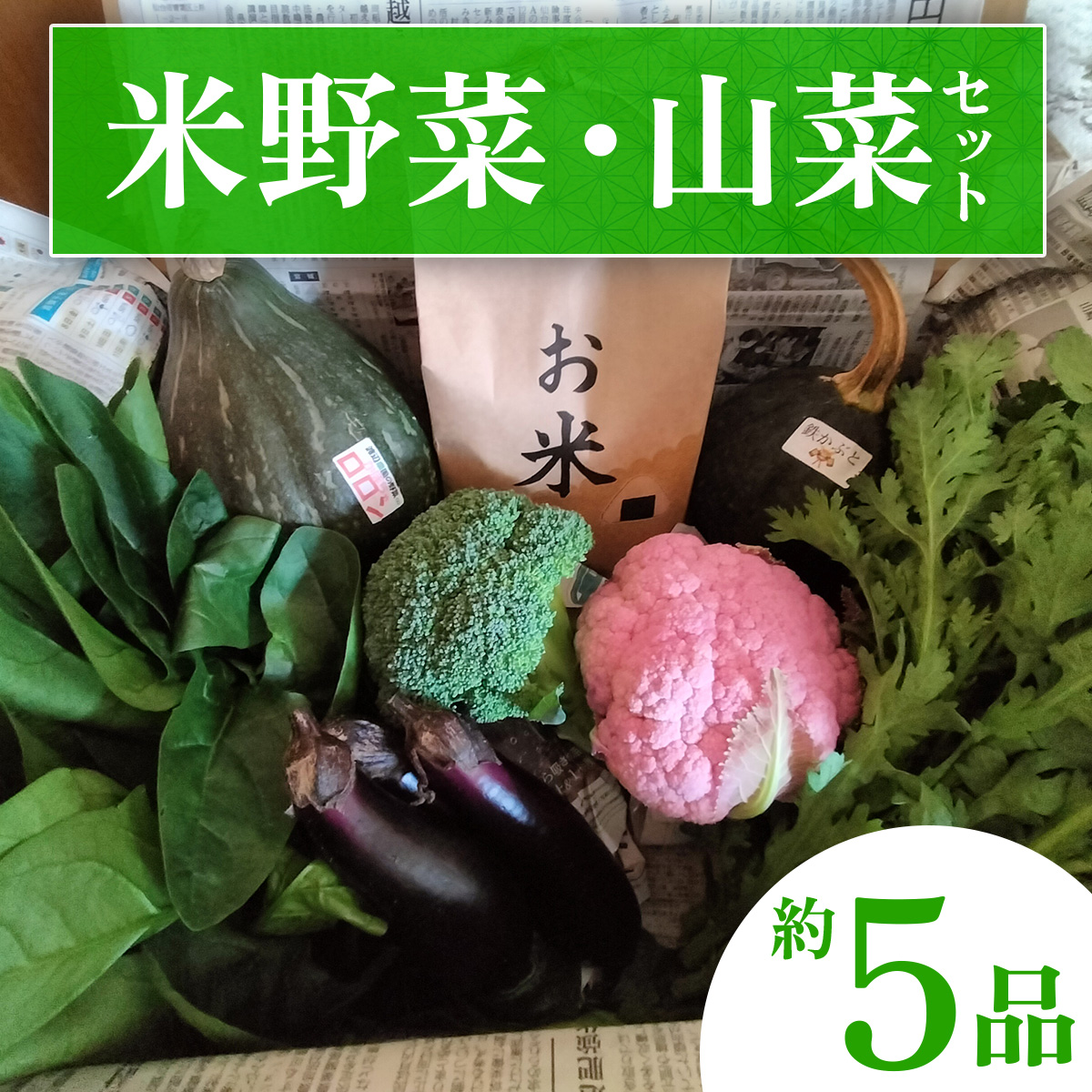 米野菜・山菜セット（5品目ほど） 115P3203