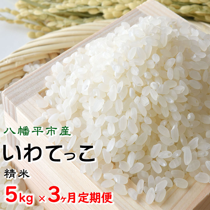BC-004-D いわてっこ 精米5kg×3ヶ月定期便 / せの畑