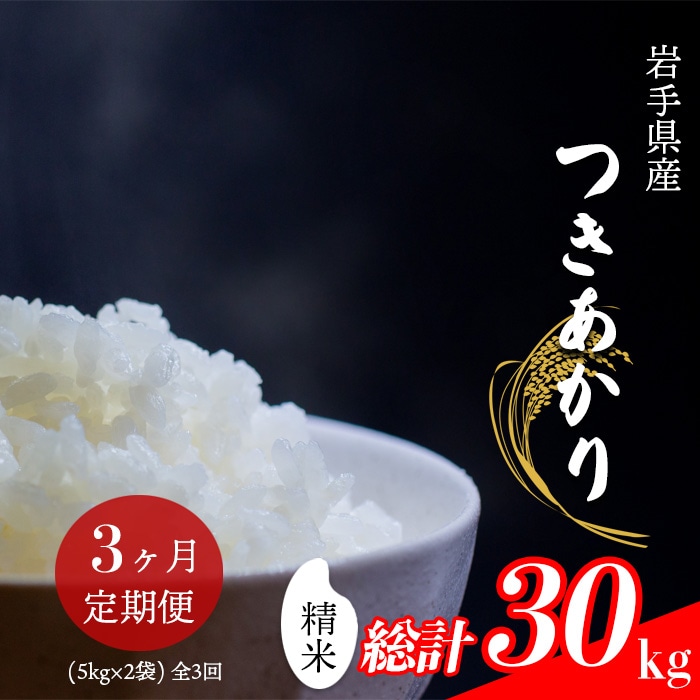 つきあかり 精米 10kg (5kg×2袋)×3ヶ月定期便[中沢農産]