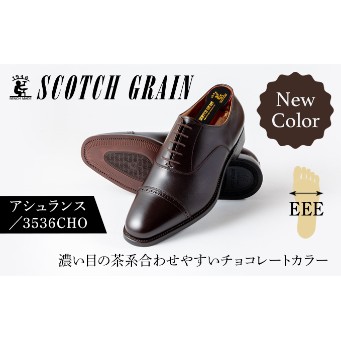 スコッチグレイン紳士靴「アシュランス」NO.3536 CHO メンズ 靴 シューズ ビジネス ビジネスシューズ ファッション小物 丈夫 合わせやすい 滑りにくい